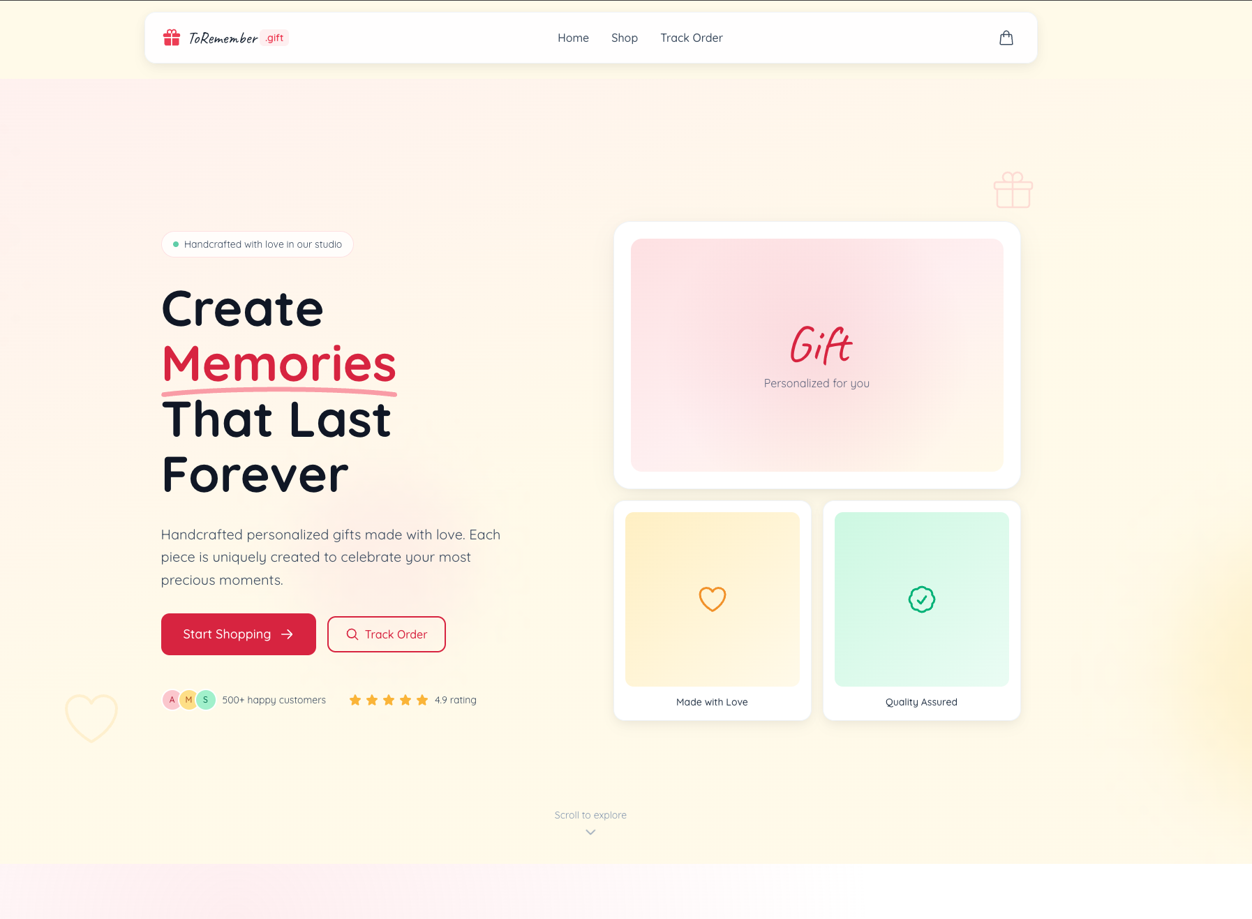 toremember.gift 3D printing business